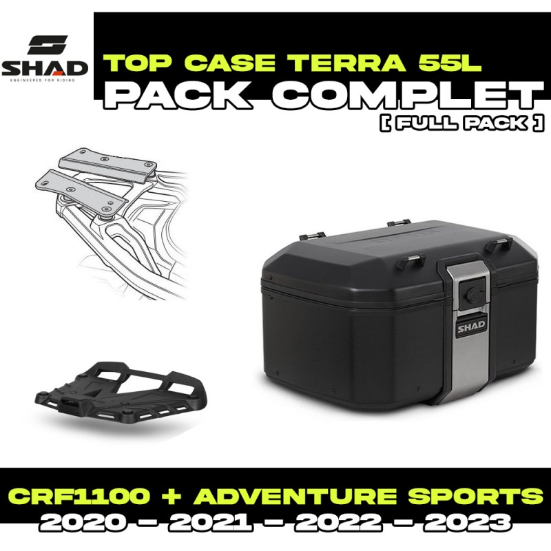 PACK-H0DV10ST-D0TR55100B : Pack Top-Case Shad Terra 55L Nero Honda CRF Africa Twin