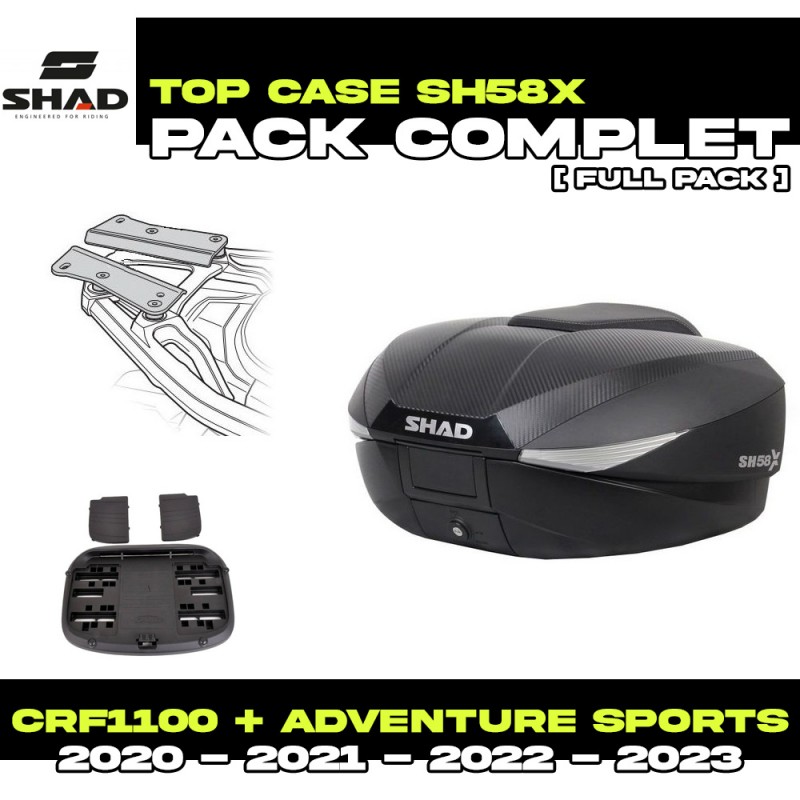 PACK-H0DV10ST-D0B58206 : Pacchetto Top-Case Shad SH58X Honda CRF Africa Twin