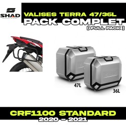 PACK-H0CR104P-D0TR47/36100 : Pack Maletas laterales Shad Terra 47/36L Alu Honda CRF Africa Twin