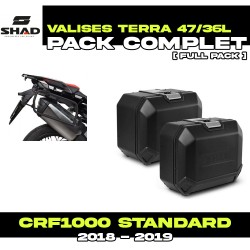 PACK-H0FR194P-D0TR47/36100B : Pack Valigie laterali Shad Terra 47/36L Nero Honda CRF Africa Twin