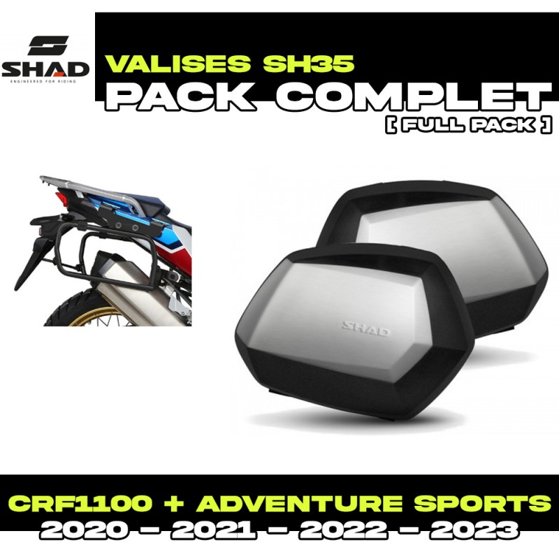 PACK-H0DV104P-D0B35200 : Pack Alforjas laterales Shad SH35 Honda CRF Africa Twin