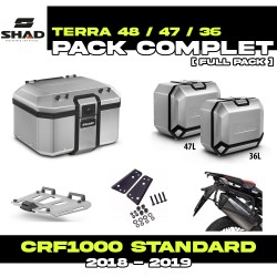 PACK-H0CR12/H0FR19-D0TR48/47/36 : Pack Bagagli Shad Terra 48/47/36L Alluminio Honda CRF Africa Twin