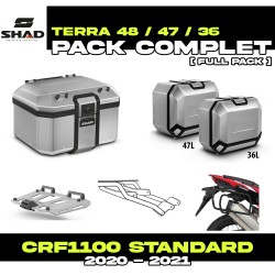 PACK-H0CR10-D0TR48/47/36 : Pacchetto Bagagli Shad Terra 48/47/36L Alluminio Honda CRF Africa Twin