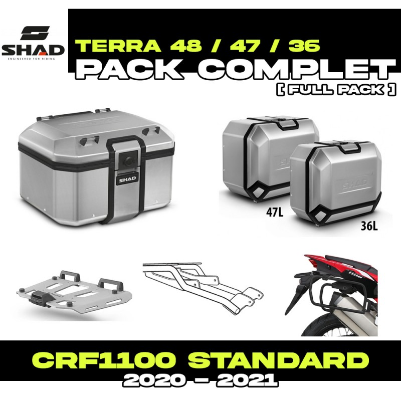 PACK-H0CR10-D0TR48/47/36 : Pack de Equipaje Shad Terra 48/47/36L Alu Honda CRF Africa Twin