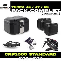 PACK-H0CR12/H0FR19-D0TR48/47/36B : Pacchetto Bagagli Shad Terra 48/47/36L Nero Honda CRF Africa Twin