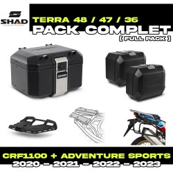 PACK-H0DV10-D0TR48/47/36B : Set di Bagagli Shad Terra 48/47/36L Nero Honda CRF Africa Twin