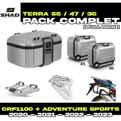 PACK-H0DV10-D0TR55/47/36 : Pack Bagagli Shad Terra 55/47/36L Alluminio Honda CRF Africa Twin