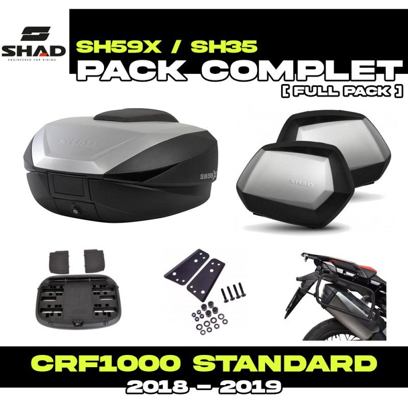 PACK-H0CR12/H0FR19-D0B59/35 : Pack Bagagerie Shad SH59X/SH35 Honda CRF Africa Twin