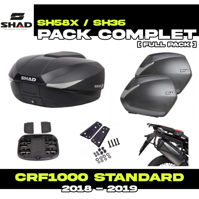 PACK-H0CR12/H0FR19-D0B58/36 : Pack Bagagerie Shad SH58X/SH36 Honda CRF Africa Twin