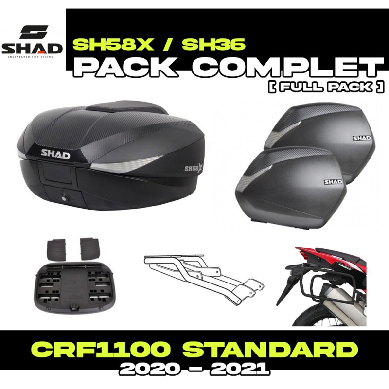 PACK-H0CR10-D0B58/36 : Pack Bagagli Shad SH58X/SH36 Honda CRF Africa Twin