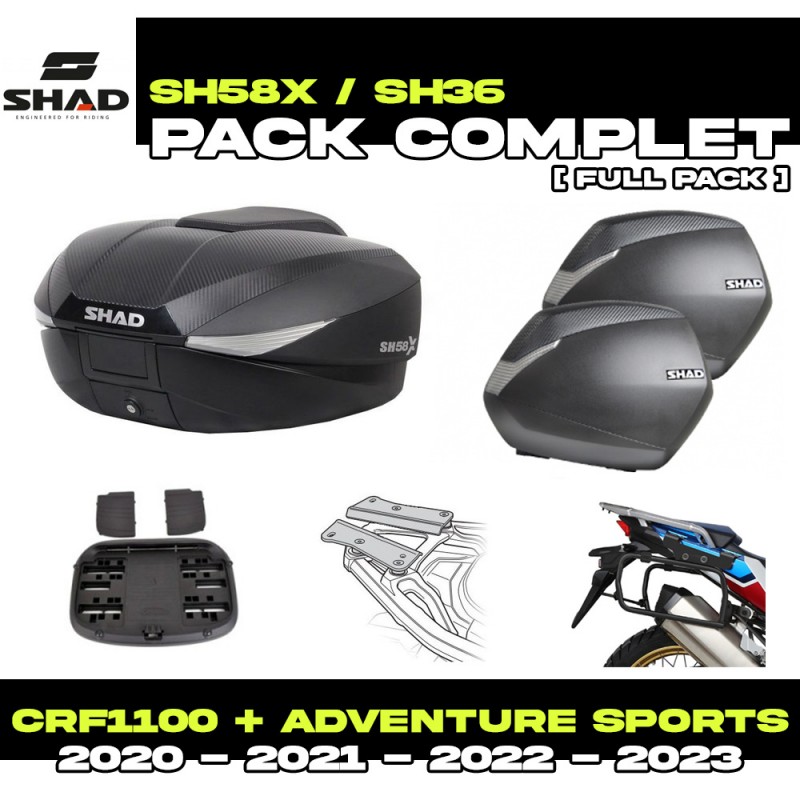 PACK-H0DV10-D0B58/36 : Pack Bagagli Shad SH58X/SH36 Honda CRF Africa Twin