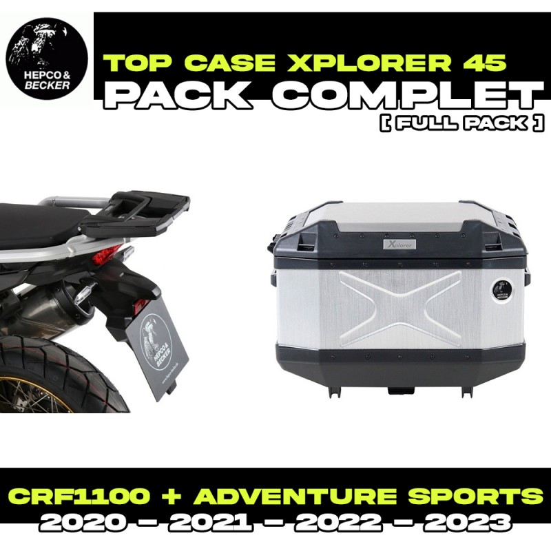 PACK-66295220101-TC45 : Hepco-Becker Xplorer 45L Aluminium Top Case Pack Honda CRF Africa Twin