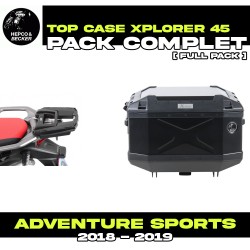 PACK-66295100101-TC45B : Hepco-Becker Xplorer 45L Black Kit Honda CRF Africa Twin