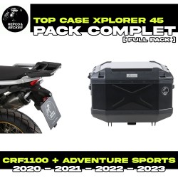 PACK-66295220101-TC45B : Hepco-Becker Xplorer 45L Top-Case Pack Schwarz Honda CRF Africa Twin