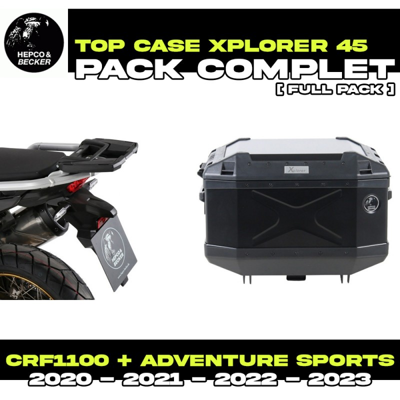 PACK-66295220101-TC45B : Hepco-Becker Xplorer 45L Topcase-Set Schwarz Honda CRF Africa Twin