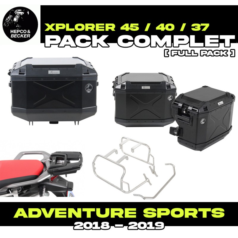 PACK-66295100101-XPLORERB : Hepco-Becker Xplorer Black Luggage Pack Honda CRF Africa Twin