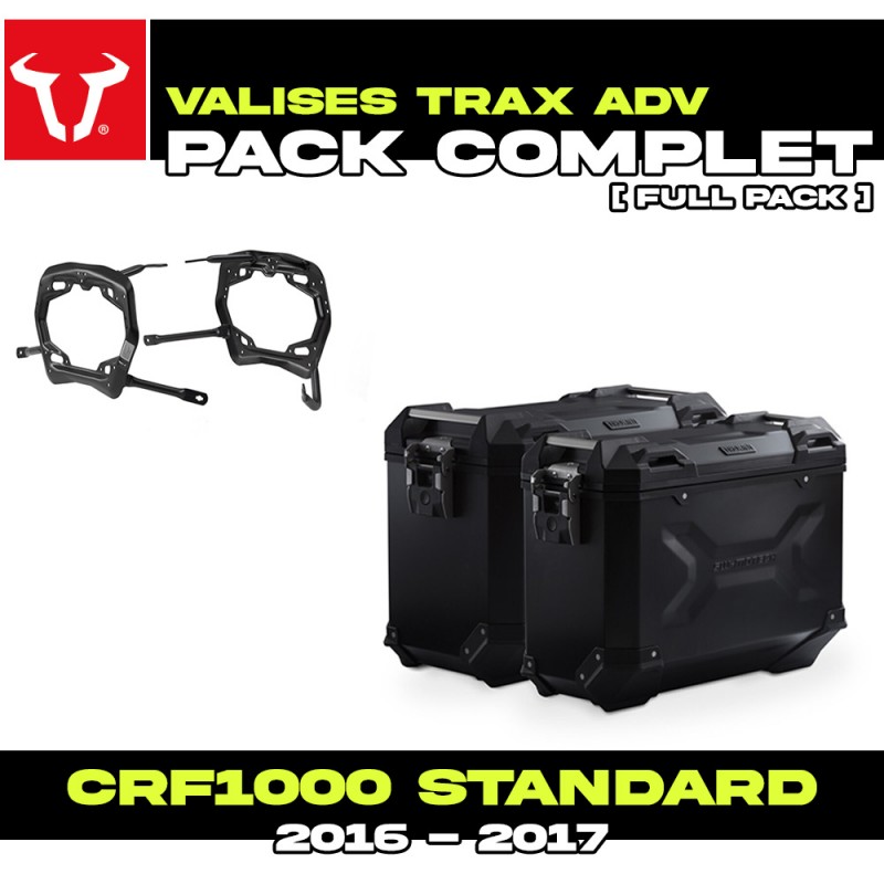 KFT.01.622.70001/B : Pack de Maletas Laterales SW-Motech Trax ADV Negro Honda CRF Africa Twin