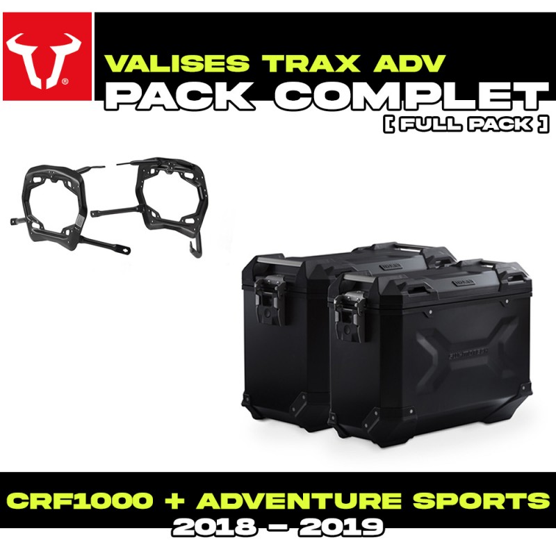 KFT.01.890.70000/B : Pack Valigie laterali SW-Motech Trax ADV Nero Honda CRF Africa Twin