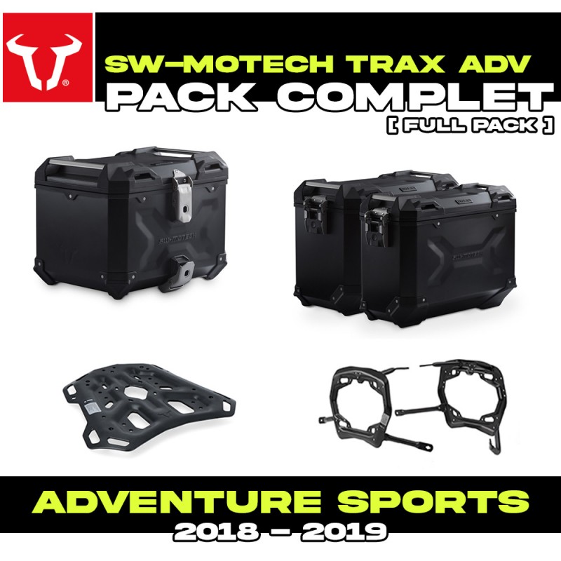 ADV.01.890.75100/B : Pack Equipaje SW-Motech Trax ADV Negro Honda CRF Africa Twin