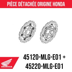 45120-MLG-E01 + 45220-MLG-E01 : Discos de freno delanteros originales Honda 2022 Honda CRF Africa Twin