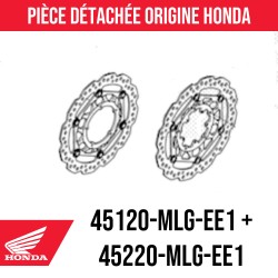 45120-MLG-EE1 + 45220-MLG-EE1 : Discos de freno delanteros originales Honda Adventure Sports 2022 Honda CRF Africa Twin