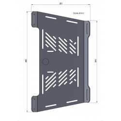 80095210001 : Estensione del portapacchi Hepco-Becker 2020 Honda CRF Africa Twin