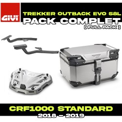 PACK-SR1162-OBKE58A : Pacco Top-Case Givi Trekker Outback Evo 58L Alu Honda CRF Africa Twin