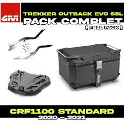 PACK-1179FZ-OBKE58B : Givi Trekker Outback Evo 58L Black Top-Case Pack Honda CRF Africa Twin