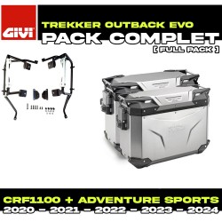 PACK-PLO1178CAM-OBKE4837APACK2 : Pack Seitentaschen Givi Trekker Outback Evo 48/37L Alu Honda CRF Africa Twin