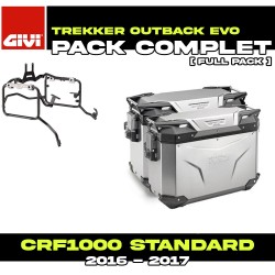 PACK-PL1144CAM-OBKE4837APACK2 : Givi Trekker Outback Evo 48/37L Alu Seitentaschen Set Honda CRF Africa Twin