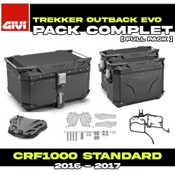 PACK-1144-OBKEB : Pack Bagagli Givi Trekker Outback Evo Nero Honda CRF Africa Twin