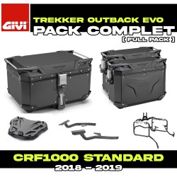 PACK-1162/1161-OBKEB : Pack Bagagerie Givi Trekker Outback Evo Noir Honda CRF Africa Twin