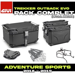 PACK-1161-OBKEB : Pack Bagagerie Givi Trekker Outback Evo Noir Honda CRF Africa Twin