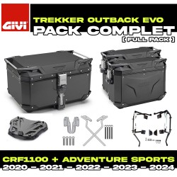 PACK-1178-OBKEB : Pack Bagagli Givi Trekker Outback Evo Nero Honda CRF Africa Twin