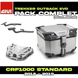 PACK-SR1162-OBKE42A : Pack Top-Case Givi Trekker Outback Evo 42L Alluminio Honda CRF Africa Twin