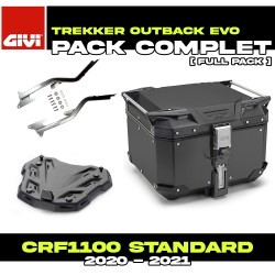 PACK-1179FZ-OBKE42B : Pack Top-Case Givi Trekker Outback Evo 42L Noir Honda CRF Africa Twin