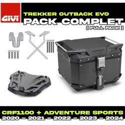 PACK-SR1178-OBKE42B : Givi Trekker Outback Evo 42L Black Kit Honda CRF Africa Twin