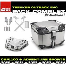 PACK-SR1178-OBKE42A : Givi Trekker Outback Evo 42L Alu Kit Honda CRF Africa Twin