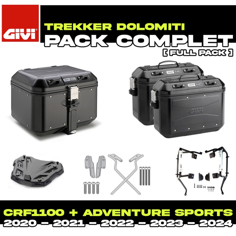 PACK-1178-DLMKB : Givi Dolomiti Black Luggage Kit Honda CRF Africa Twin