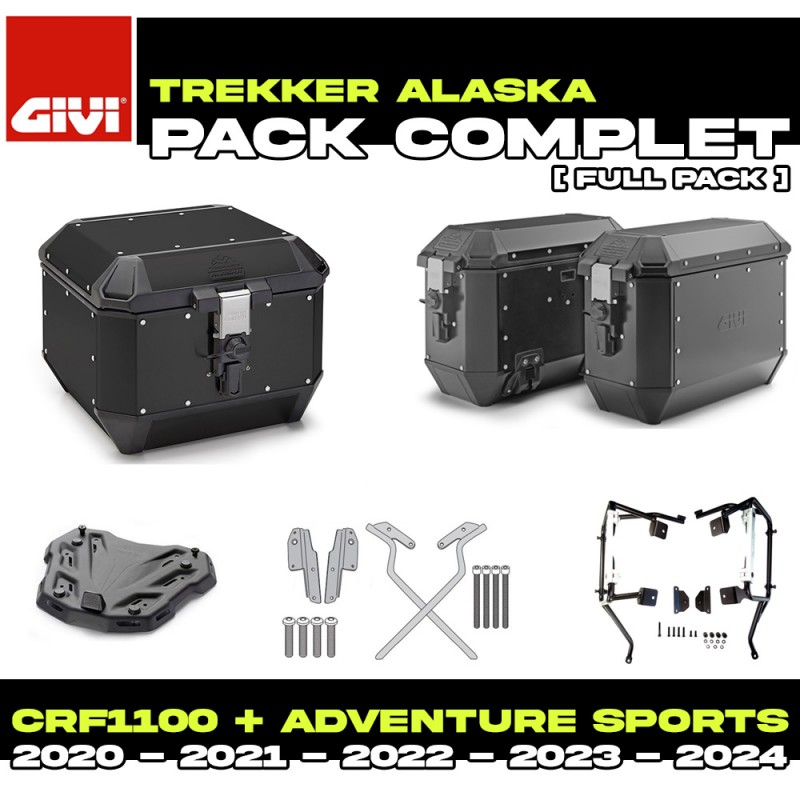 PACK-1178-ALAB : Pack Equipaje Givi Alaska Negro Honda CRF Africa Twin