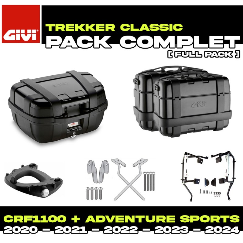 PACK-1178-TRKB : Pack Bagagerie Givi Trekker Noir Honda CRF Africa Twin