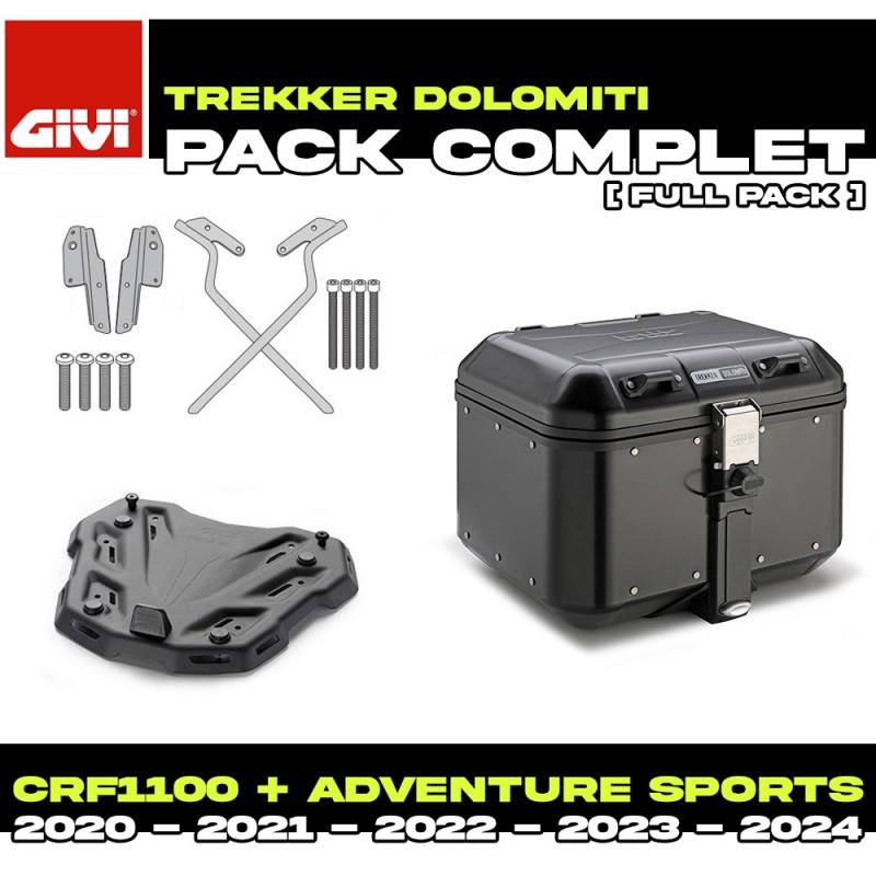 PACK-SR1178-DLM46B : Givi Dolomiti 46L Black Kit Honda CRF Africa Twin