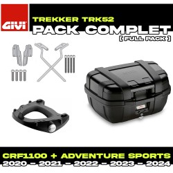 PACK-SR1178-TRK52B : Givi Trekker 52L Black Top Case Pack Honda CRF Africa Twin