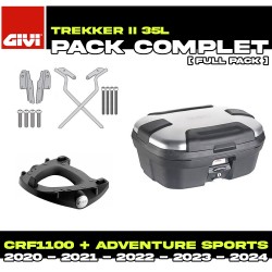 PACK-SR1178-TRK35N : Pack Top-Case Givi Trekker II 35L Alu Honda CRF Africa Twin