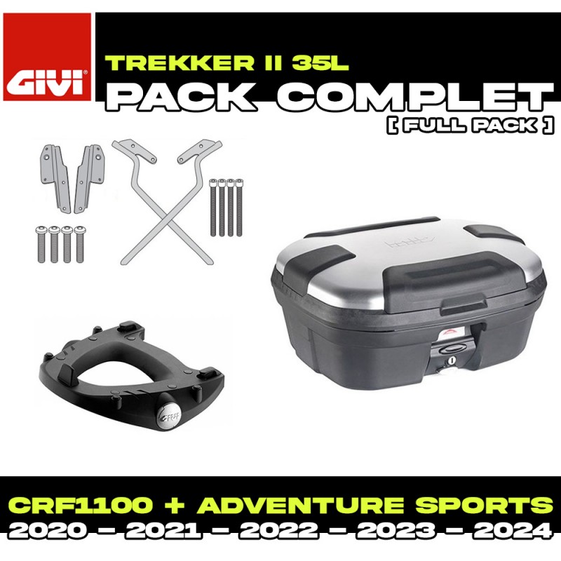 PACK-SR1178-TRK35N : Givi Trekker II 35L Alu Kit Honda CRF Africa Twin