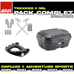 PACK-SR1178-TRK35B : Givi Trekker II 35L Black Top-Case Pack Honda CRF Africa Twin