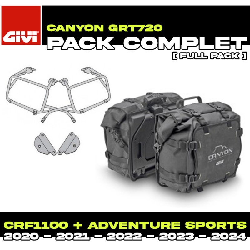 PACK-PLO1178MK-GRT720 : Pack de Maletas Laterales Givi GRT720 Honda CRF Africa Twin