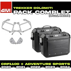 PACK-PLO1178MK-DLMK36BPACK2 : Givi Dolomiti 36L Side Panniers Black Kit Honda CRF Africa Twin