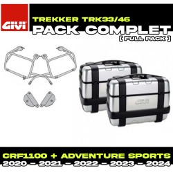 PACK-PLO1178MK-TRK33/46N : Pacchetto Valigie Laterali Givi Trekker 33/46L Alluminio Honda CRF Africa Twin