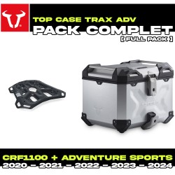 GPT.01.942.70000/S : SW-Motech Trax ADV Silver Top Case Kit Honda CRF Africa Twin